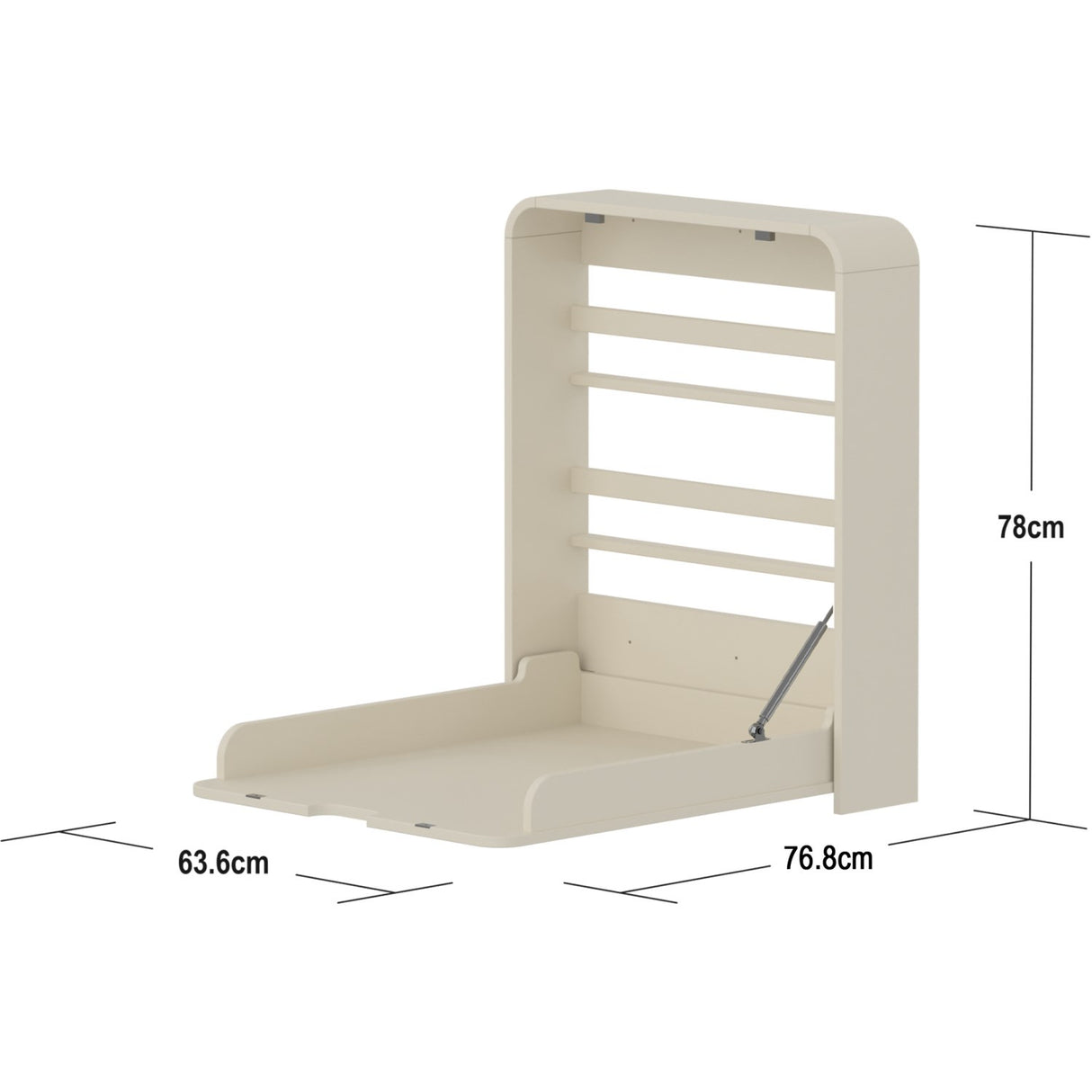 FLEXA Cream Væghængt Skötbord