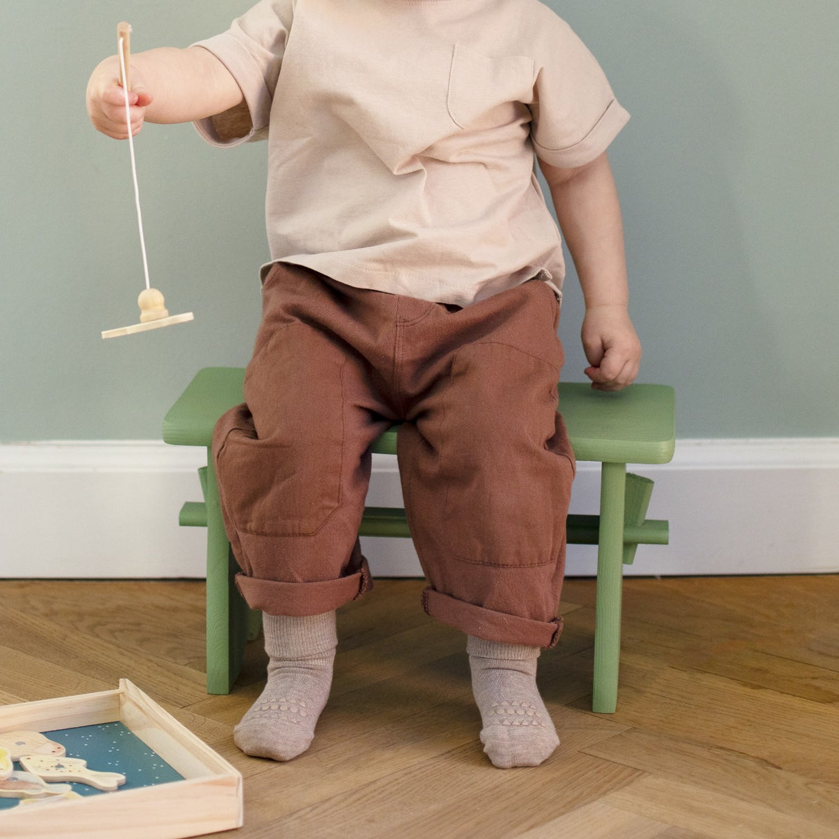 Gobabygo Sand Non-Slip Strumpor Bambu