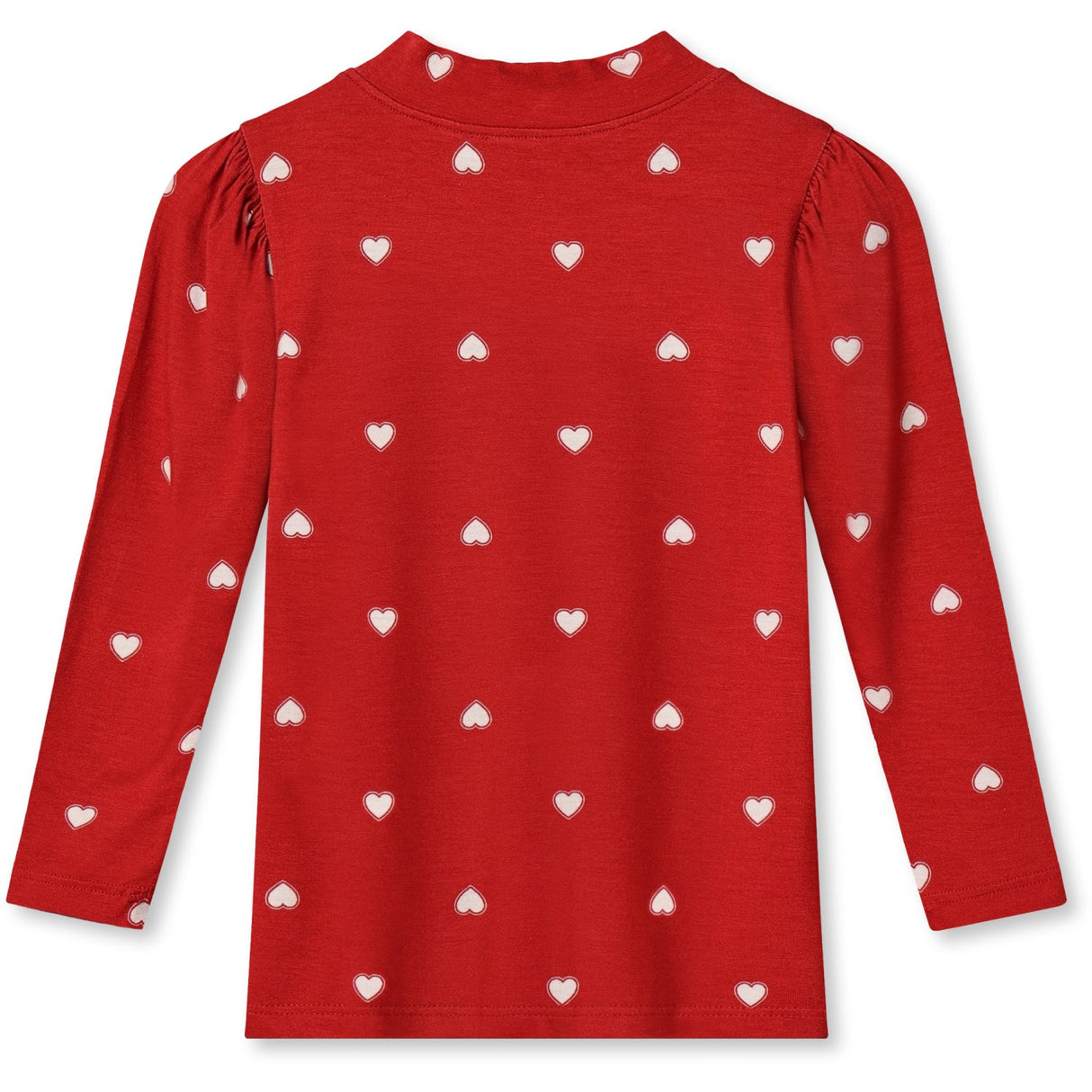 Fliink Pompeian Red Aop Kelly Puff Ls Blus