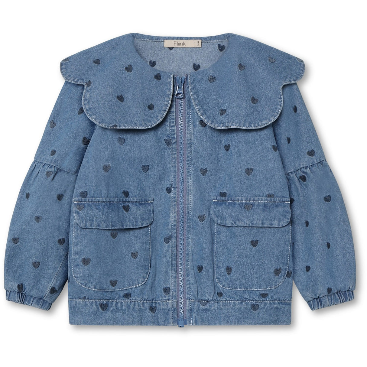 Fliink Ljus Denim Blue Donna Denim Bomberjacka