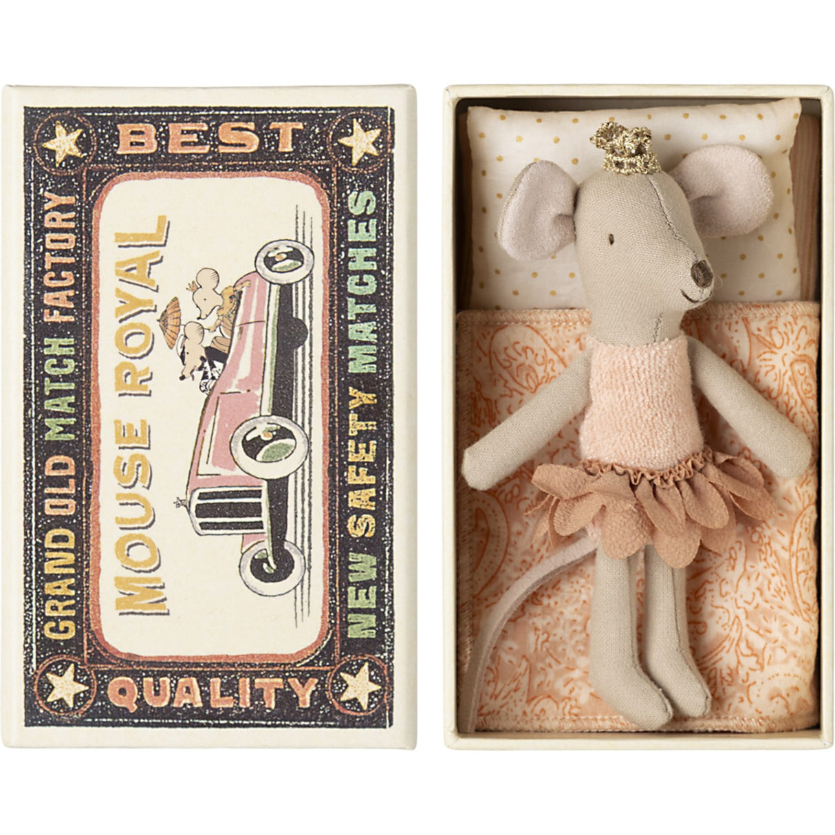Maileg Princess Mouse, Little Sister I Matchbox