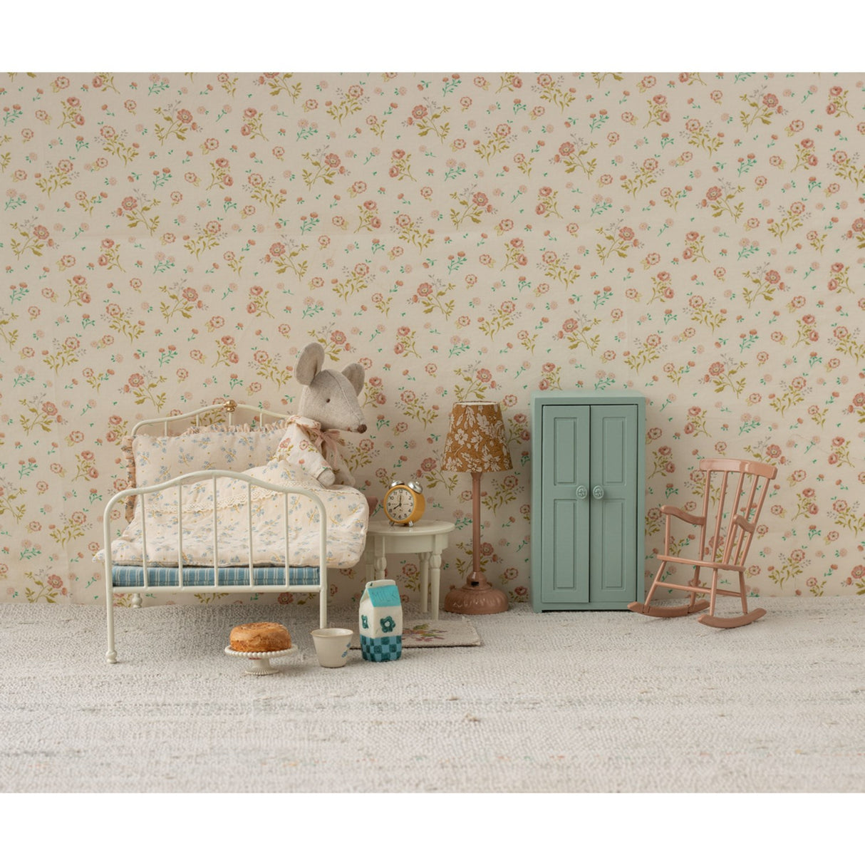 Maileg Alarm Clock, Mouse - Powder