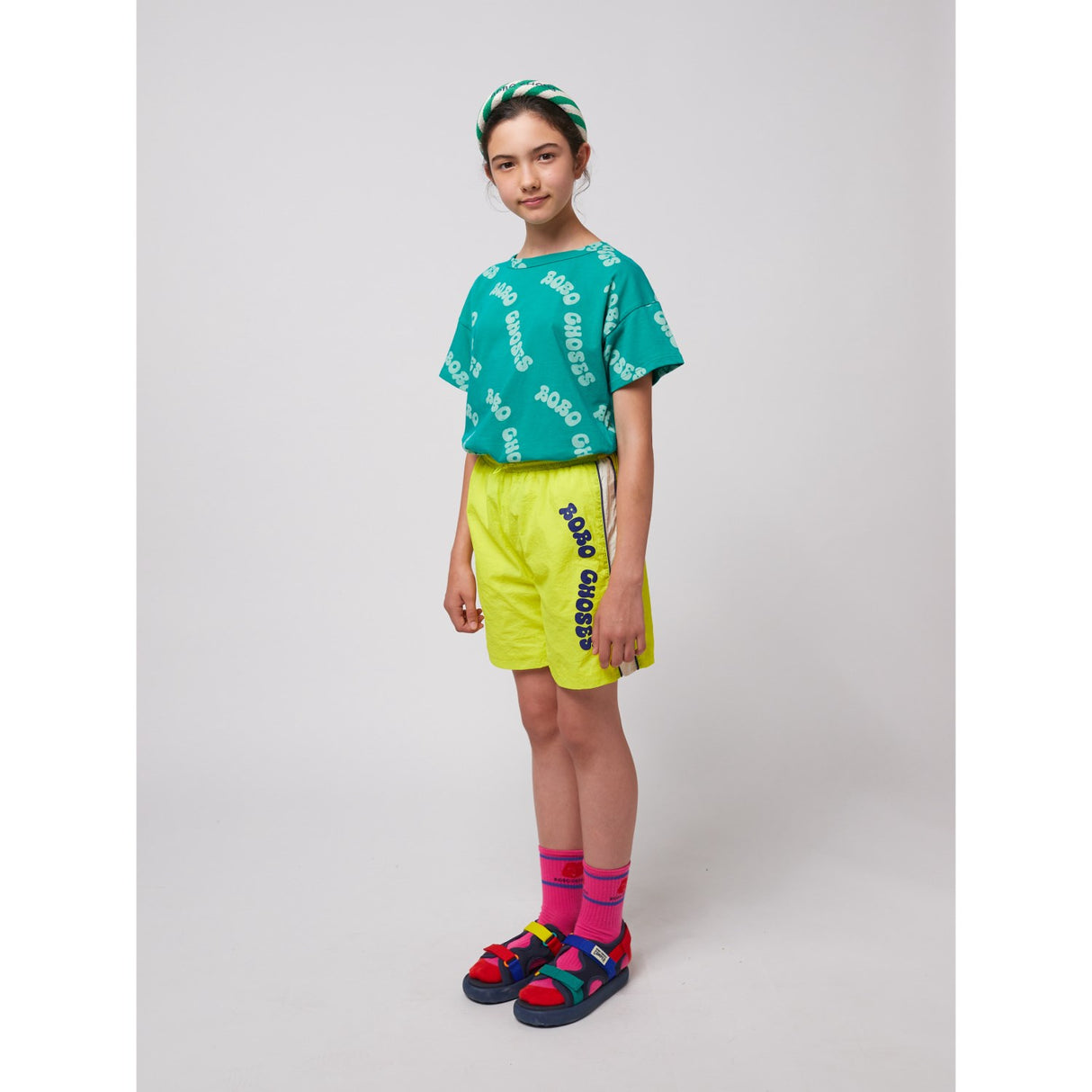 Bobo Choses Ljus Yellow Wavy Bobo Choses Tracksuit Bermuda Shorts