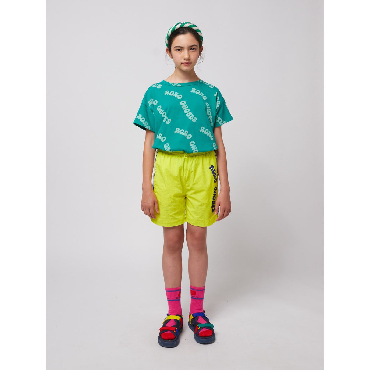 Bobo Choses Ljus Yellow Wavy Bobo Choses Tracksuit Bermuda Shorts