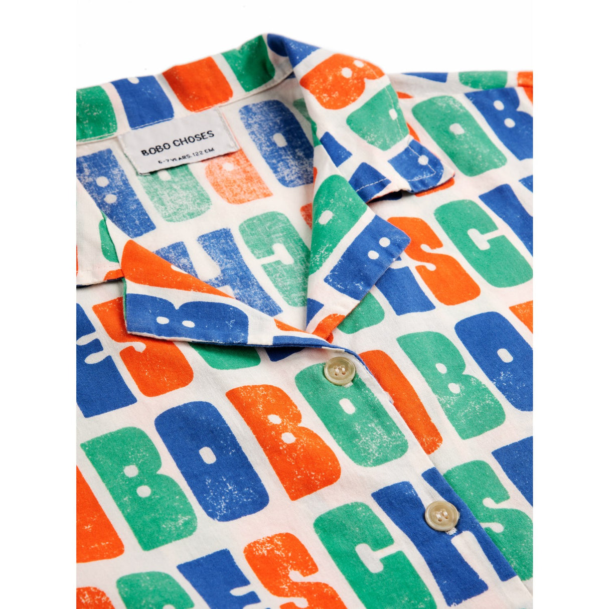 Bobo Choses Offwhite Multicolor Bobo Choses All Över Woven Skjorta