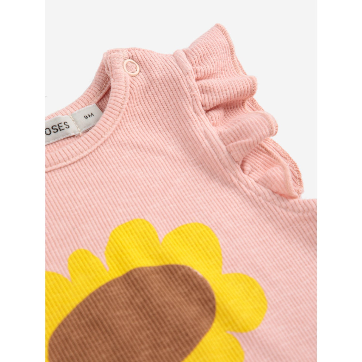 Bobo Choses Ljus Pink Sunflower Ruffled Body