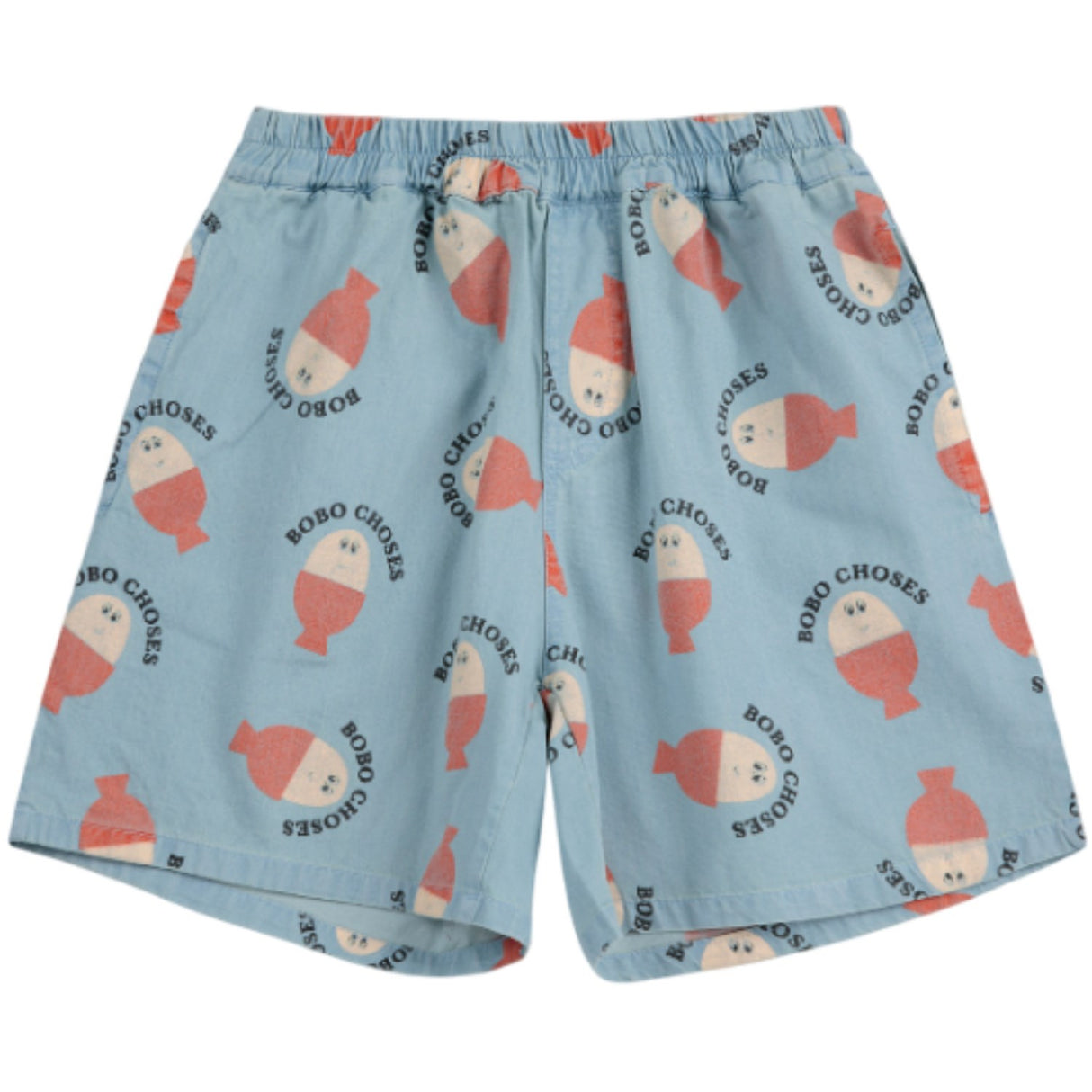 Bobo Choses Ljus Blue Morning Egg All Över Woven Bermuda Shorts