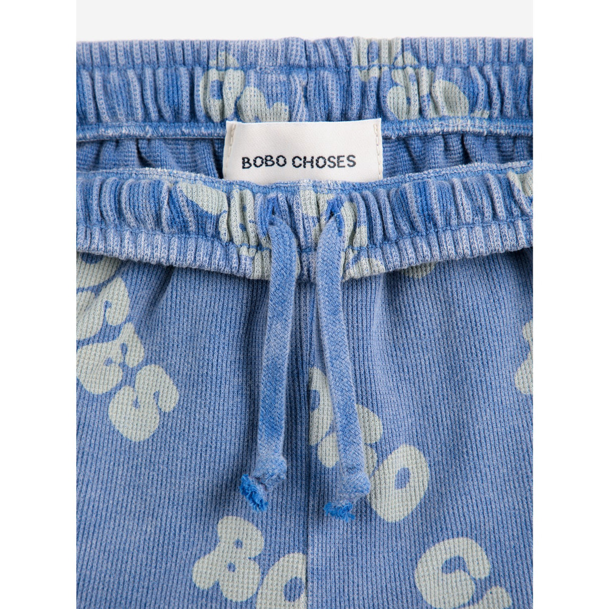 Bobo Choses Blue Wavy Bobo Choses All Över Waffle Bermuda Shorts
