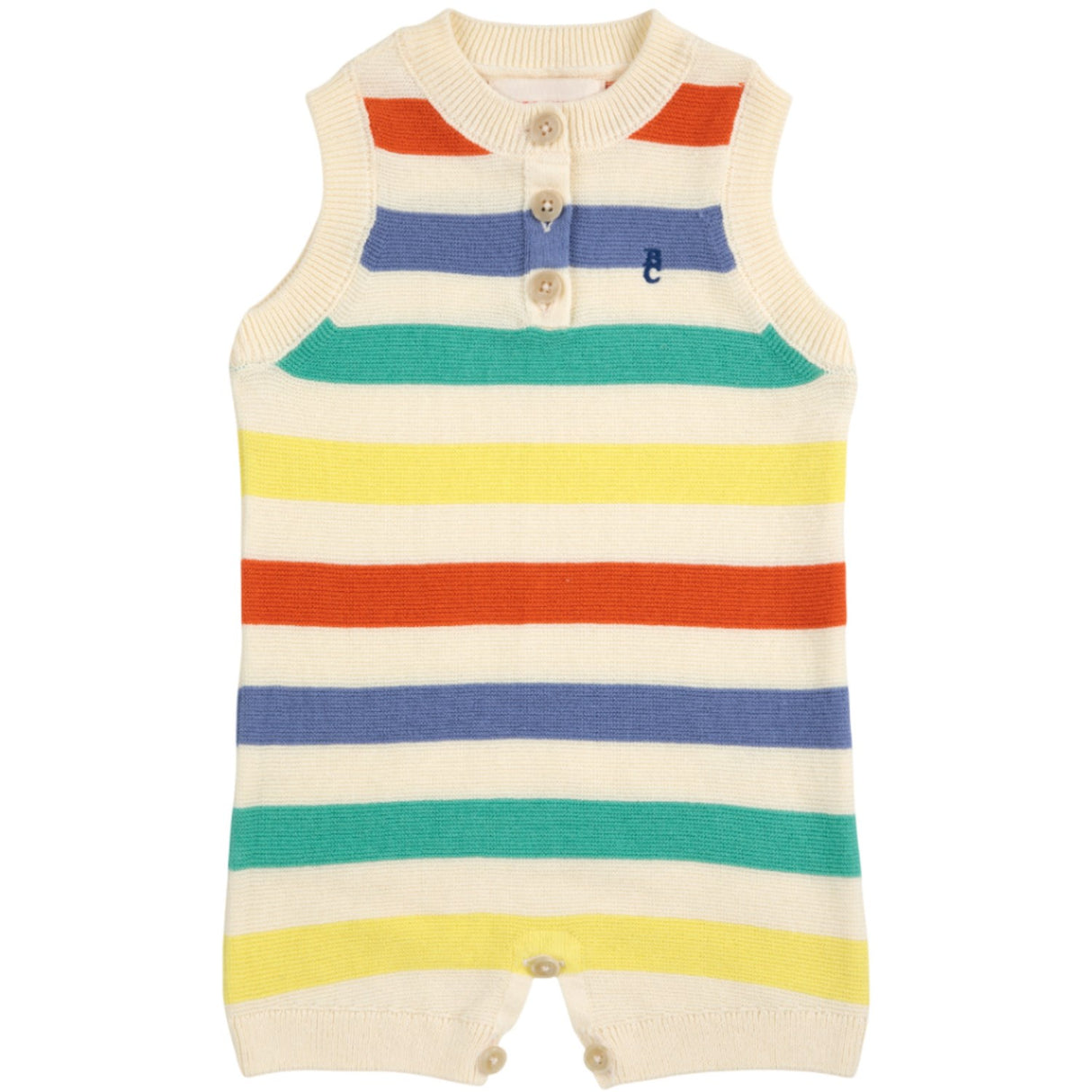 Bobo Choses Multicolor Multicolor Striped Stickad Playsuit