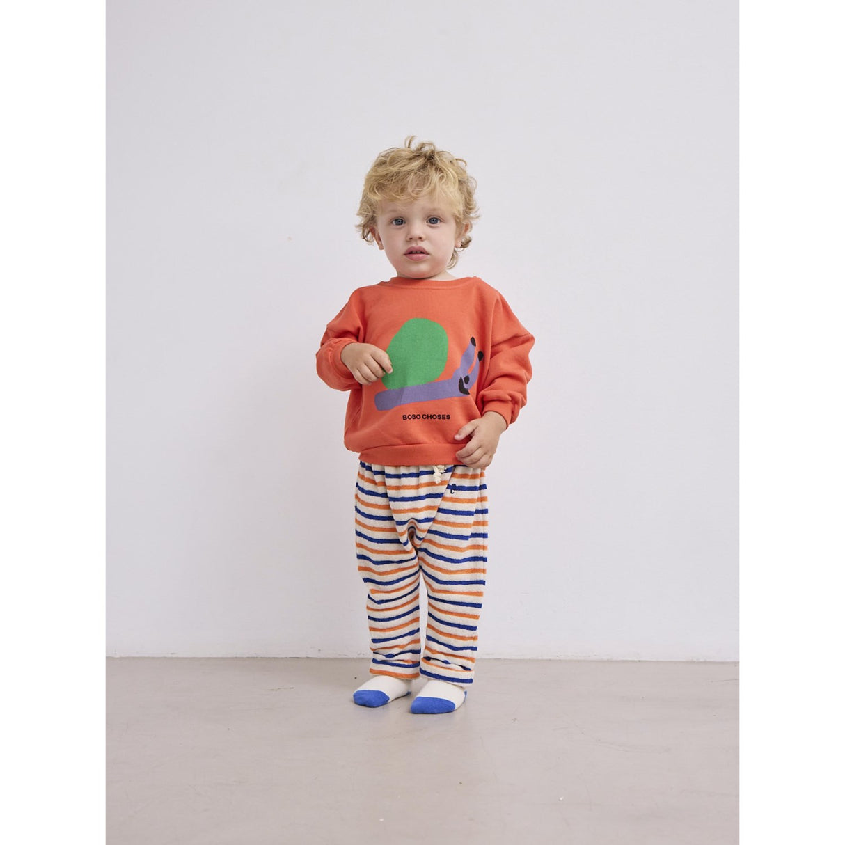 Bobo Choses Multicolor Striped Terry Cloth Harem Byxor