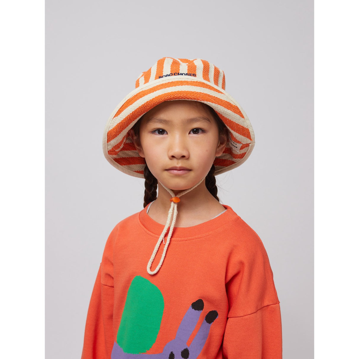 Bobo Choses Orange Striped Hink Mössa