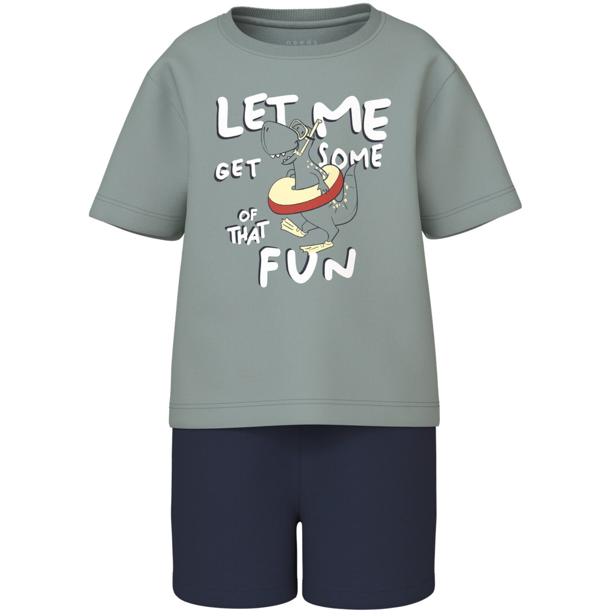 Name It Slate Gray Vigor Regular Shorts Set