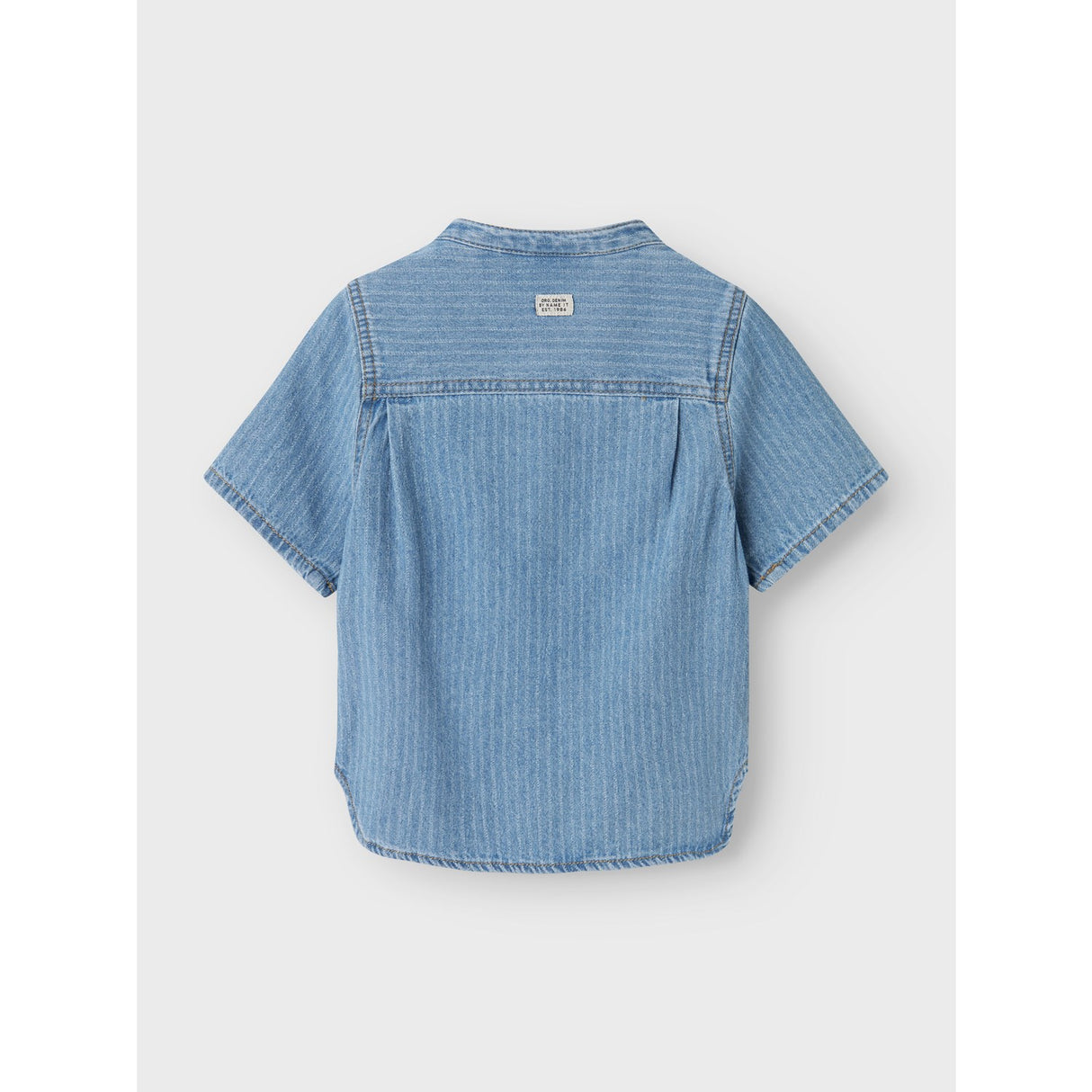 Name It Light Blue Denim Stripes Fido Denim Skjorta