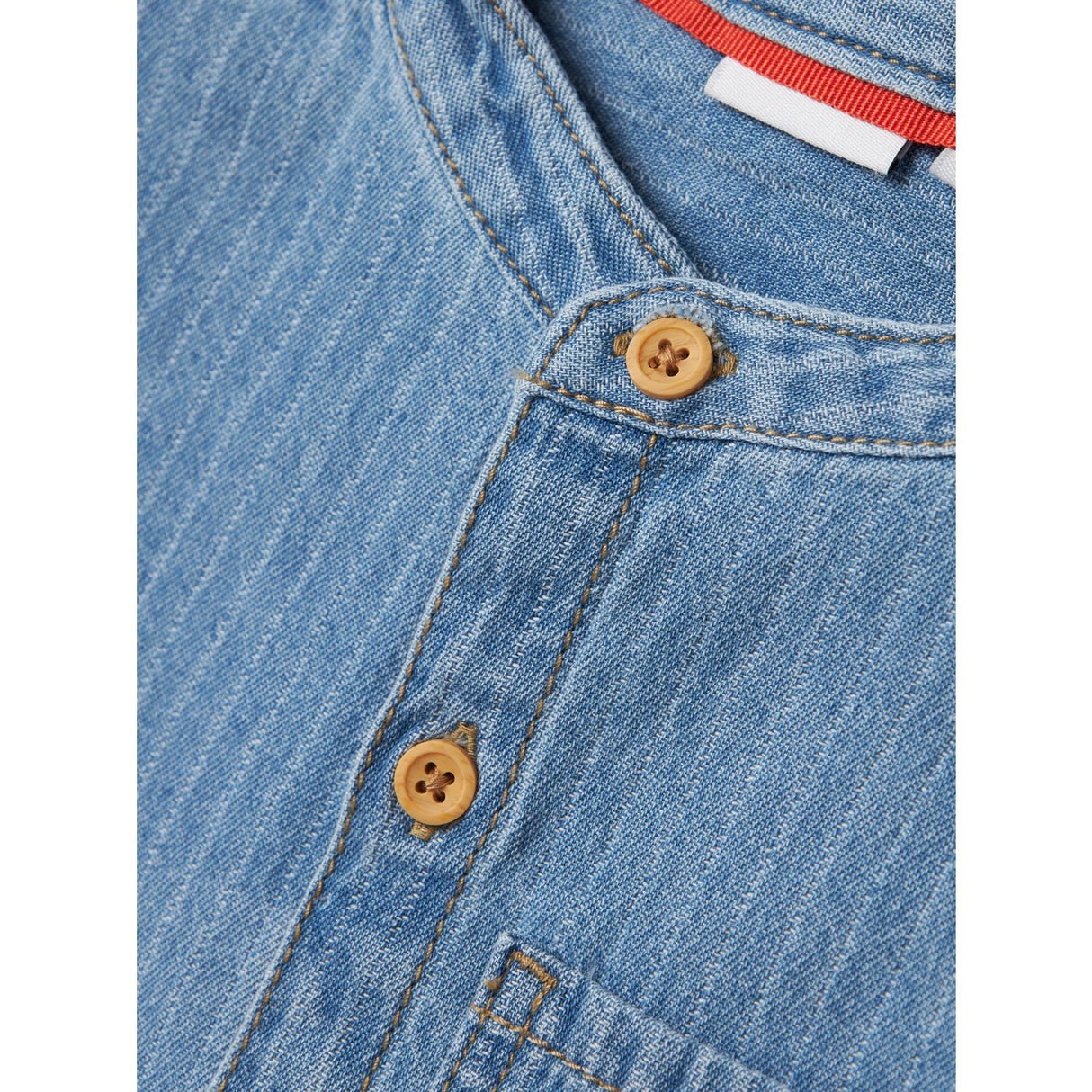 Name It Light Blue Denim Stripes Fido Denim Skjorta
