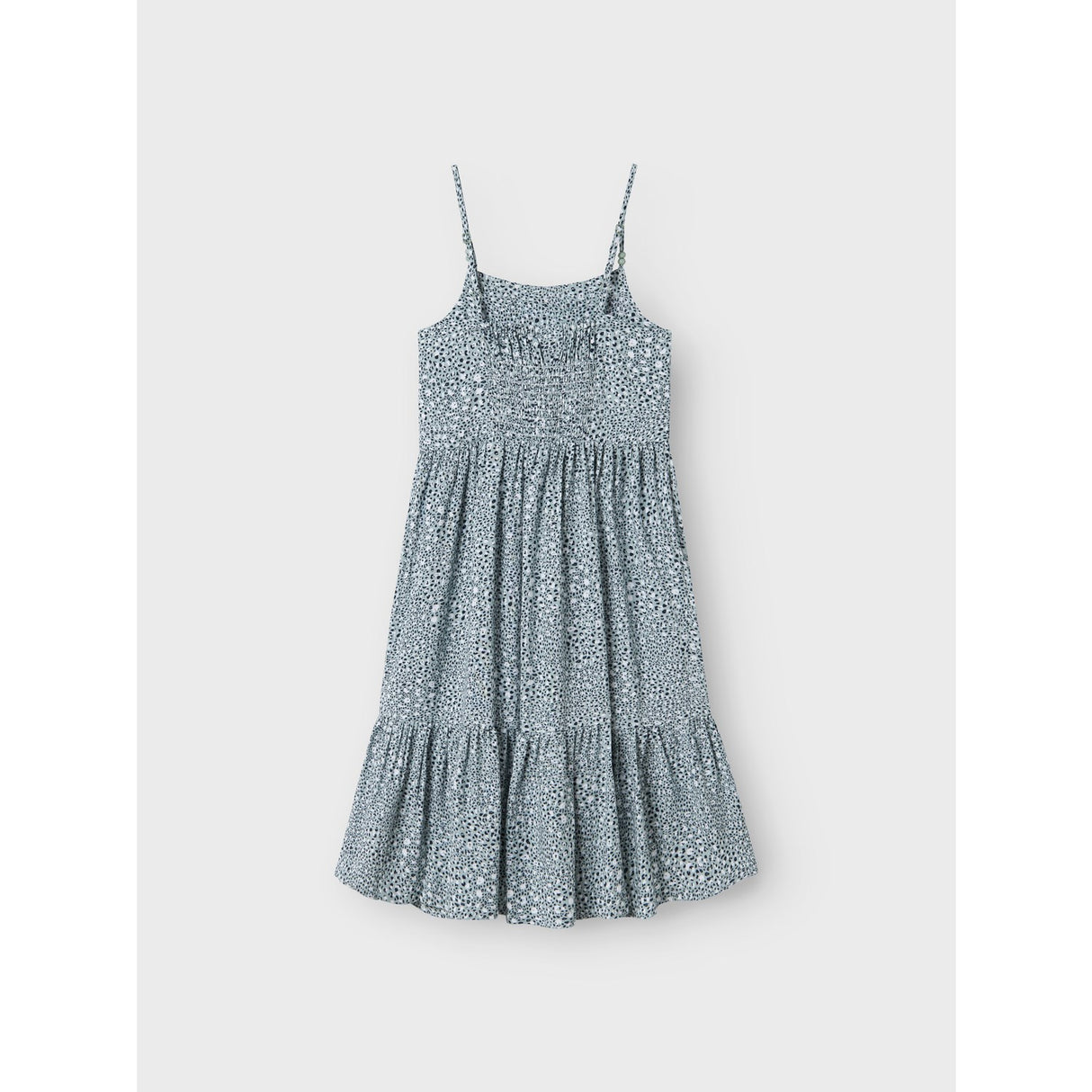 Name It Aqua Gray Leo Jilli Rem Midi Klänning