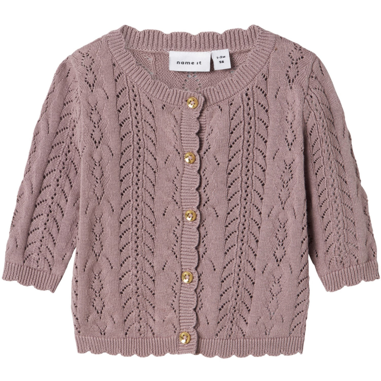 Name It Purple Dove Jollie Stickad Cardigan