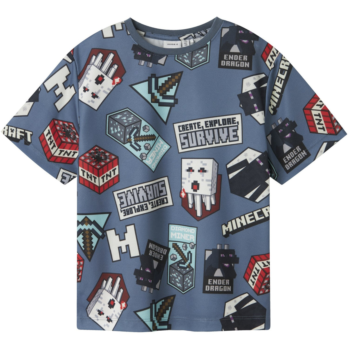 Name It Blue Mirage Map Minecraft Regular Poly T-Shirt