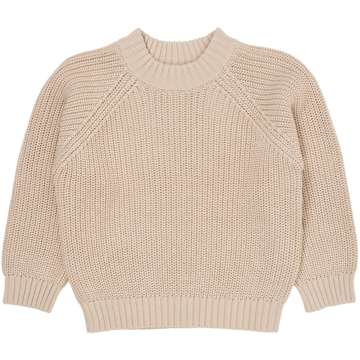 COPENHAGEN COLORS Beige Stickad Classic Rib Blus