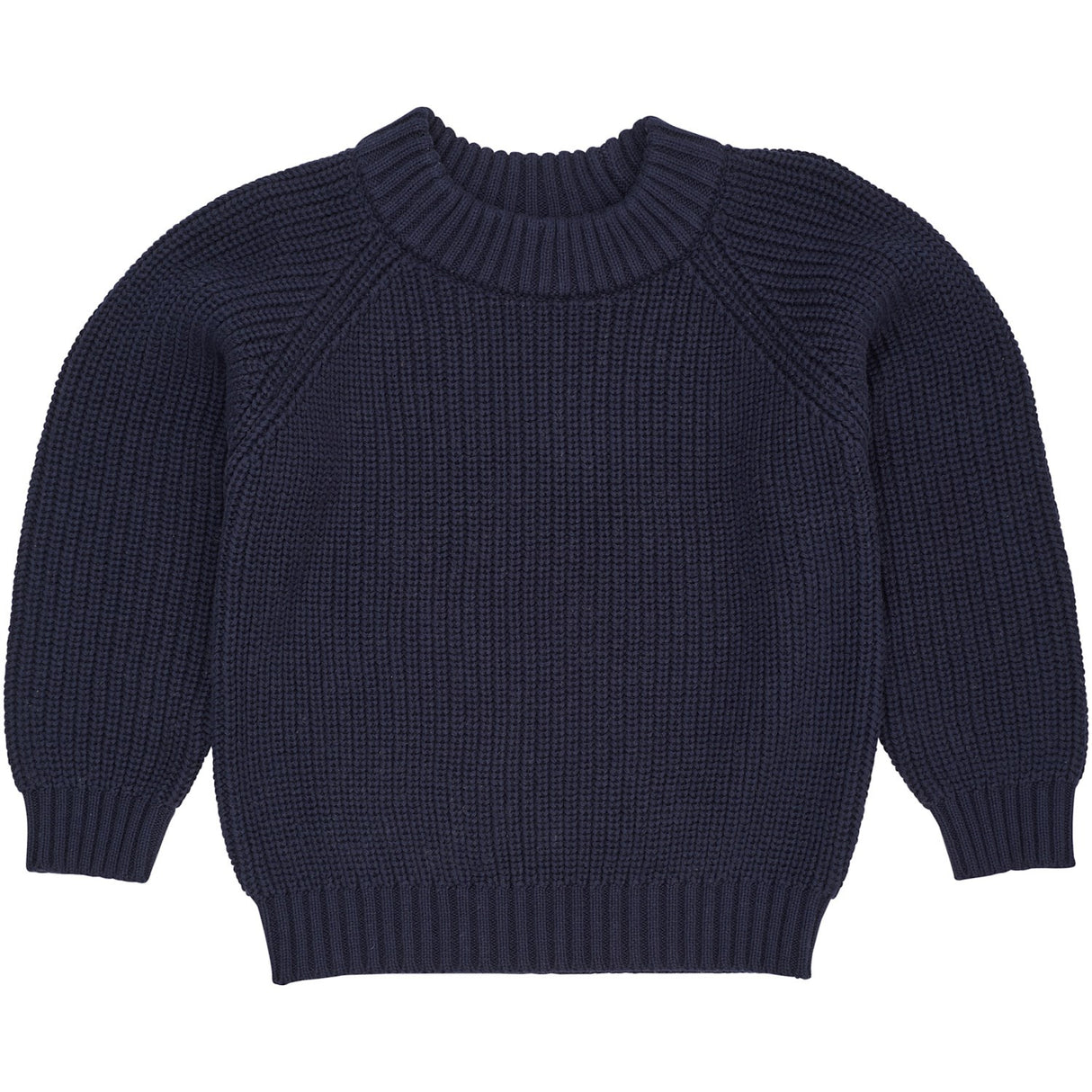 COPENHAGEN COLORS Navy Stickad Classic Rib Blus
