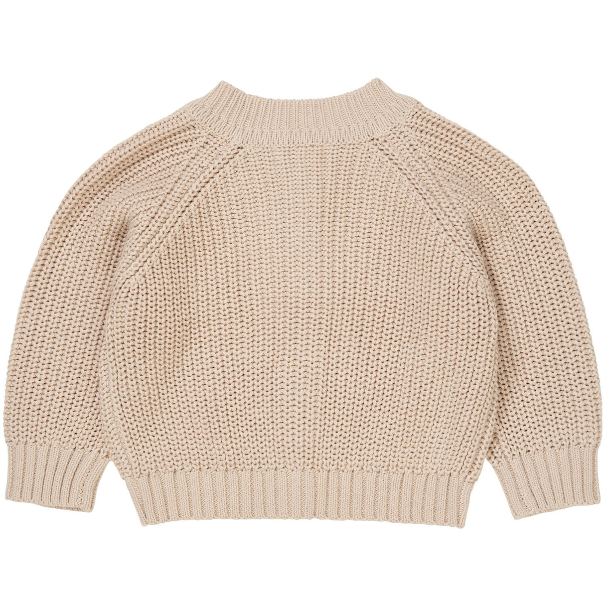 COPENHAGEN COLORS Beige Stickad Classic Rib Cardigan