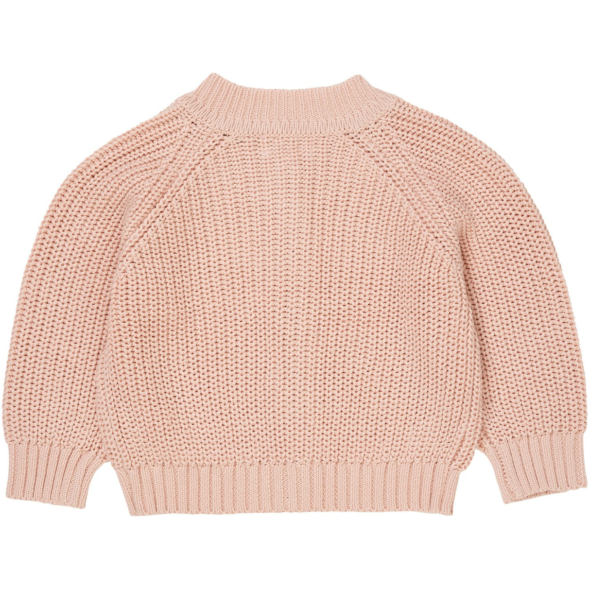 COPENHAGEN COLORS Dusty Rose Stickad Classic Rib Cardigan