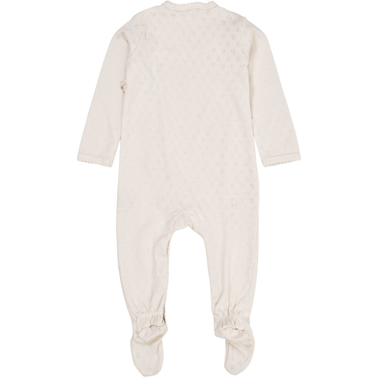 COPENHAGEN COLORS Cream Pointelle Cross-Över Onesie