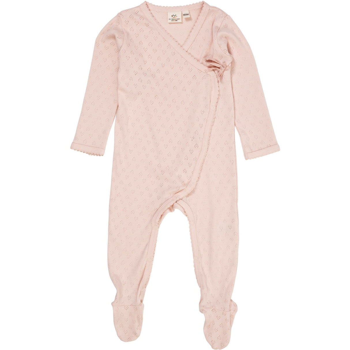 COPENHAGEN COLORS Dusty Rose Pointelle Cross-Över Onesie