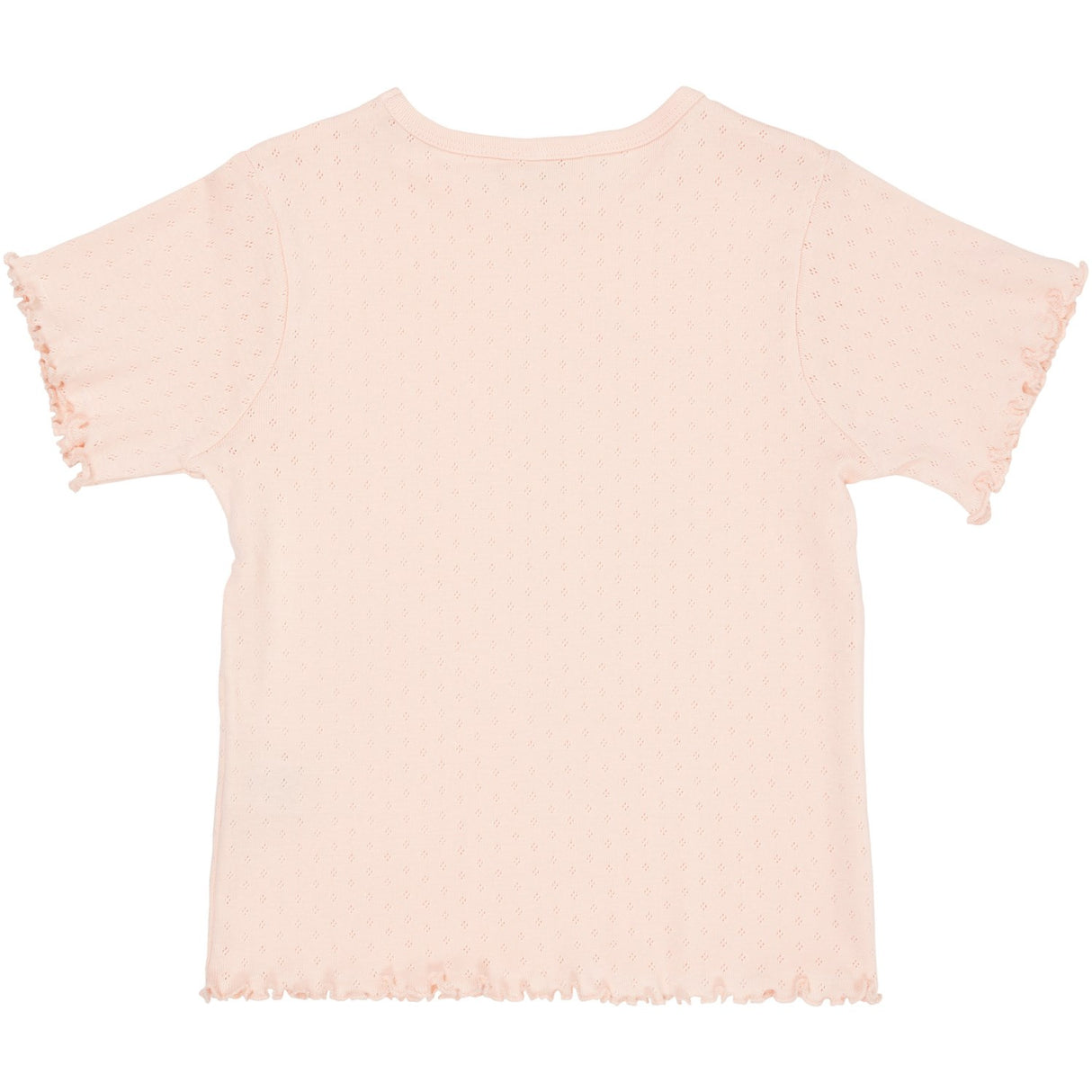 COPENHAGEN COLORS Dusty Rose Summer Pointelle T-Skjorta Ss