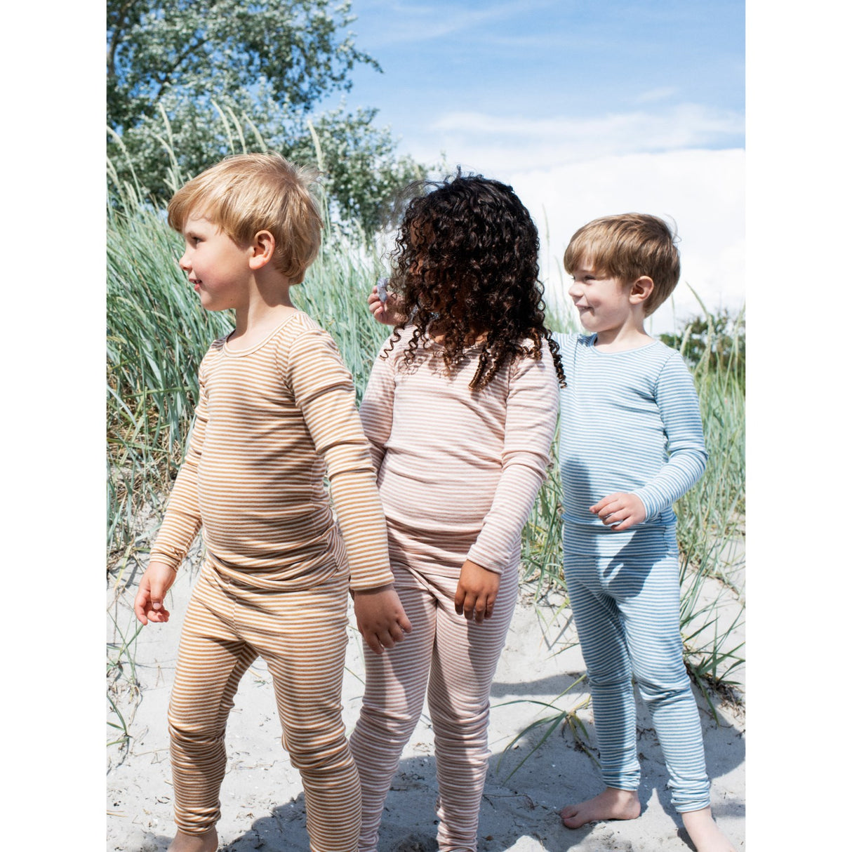 Serendipity Azur/Ecru Leggings Stripe