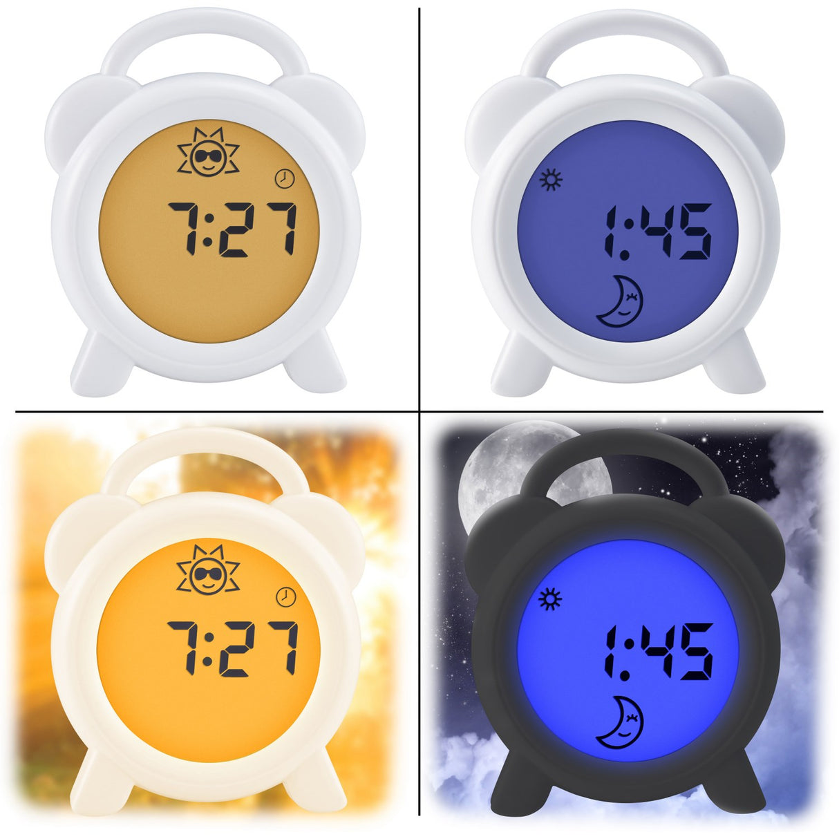 Alecto White Sleep Trainer, Night Light Och Alarm Clock