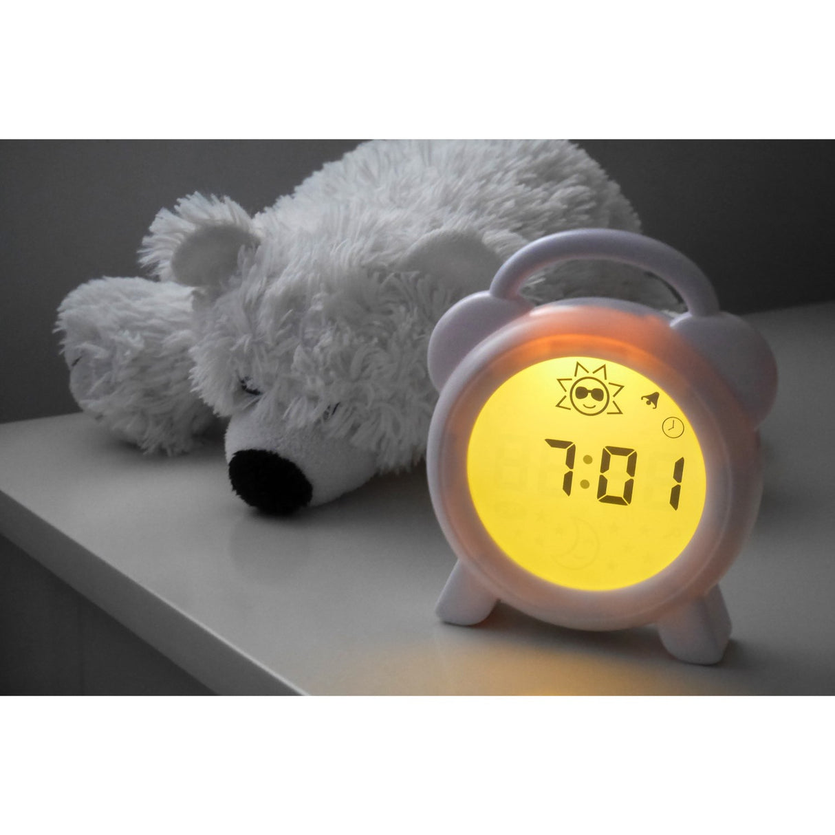 Alecto White Sleep Trainer, Night Light Och Alarm Clock