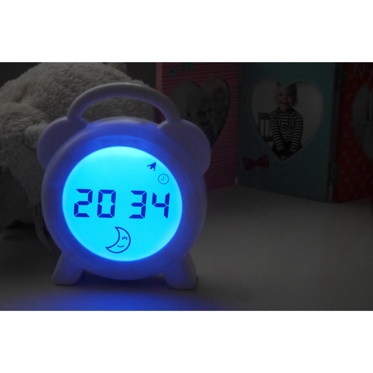 Alecto White Sleep Trainer, Night Light Och Alarm Clock