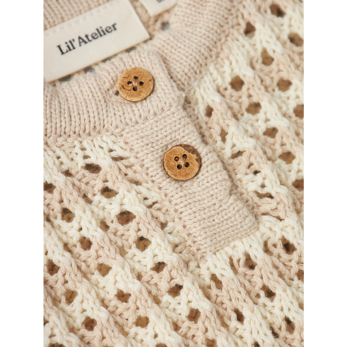 Lil'Atelier Turtledove Gray Morn Boa Stickad Väst