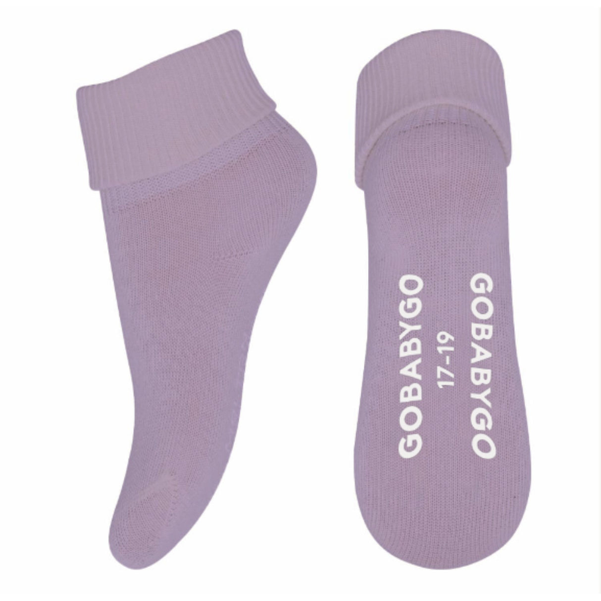 Gobabygo Cloud Lilac Non Slip Strumpor Organic Bomull