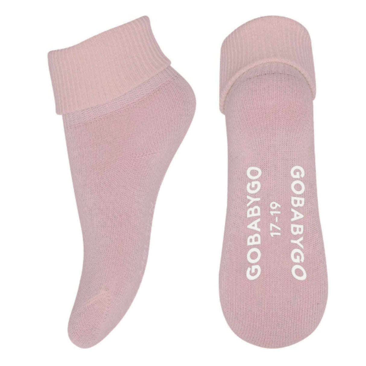 Gobabygo Alt Rosa Non Slip Strumpor Organic Bomull