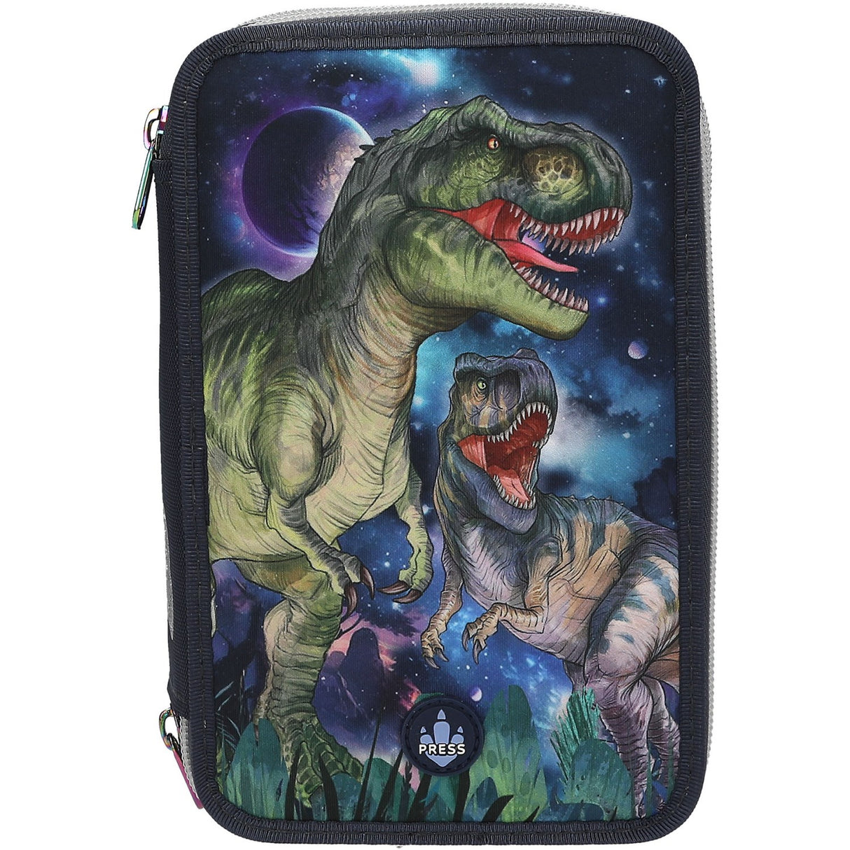 Dino World Galaxy Triple Pencil Case LED