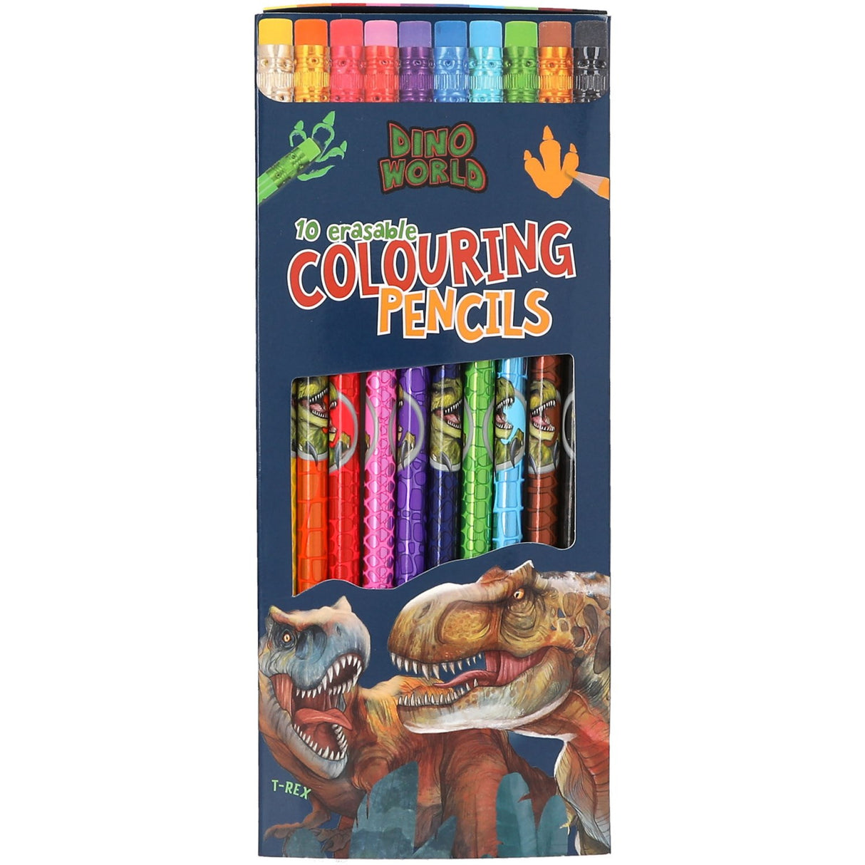 Dino World Erasable Colouring Pencils