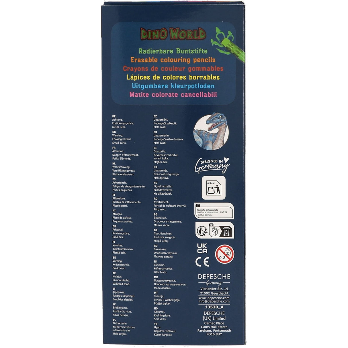 Dino World Erasable Colouring Pencils