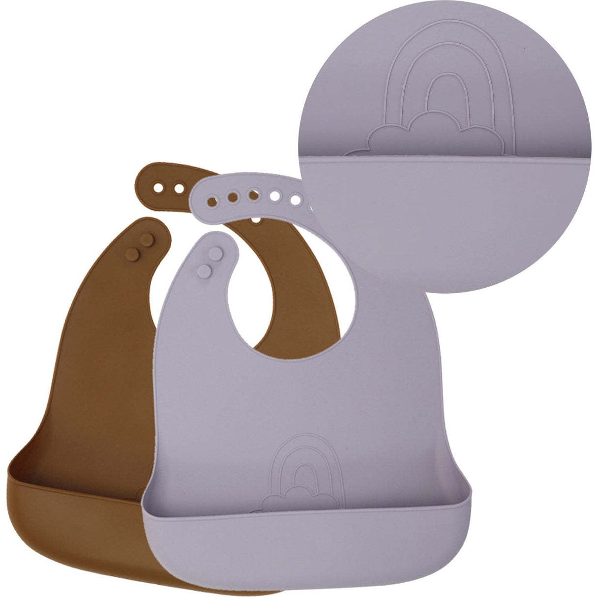 By Lille Vilde Lilac & Cocoa Haklapp - Rainbow 2pcs