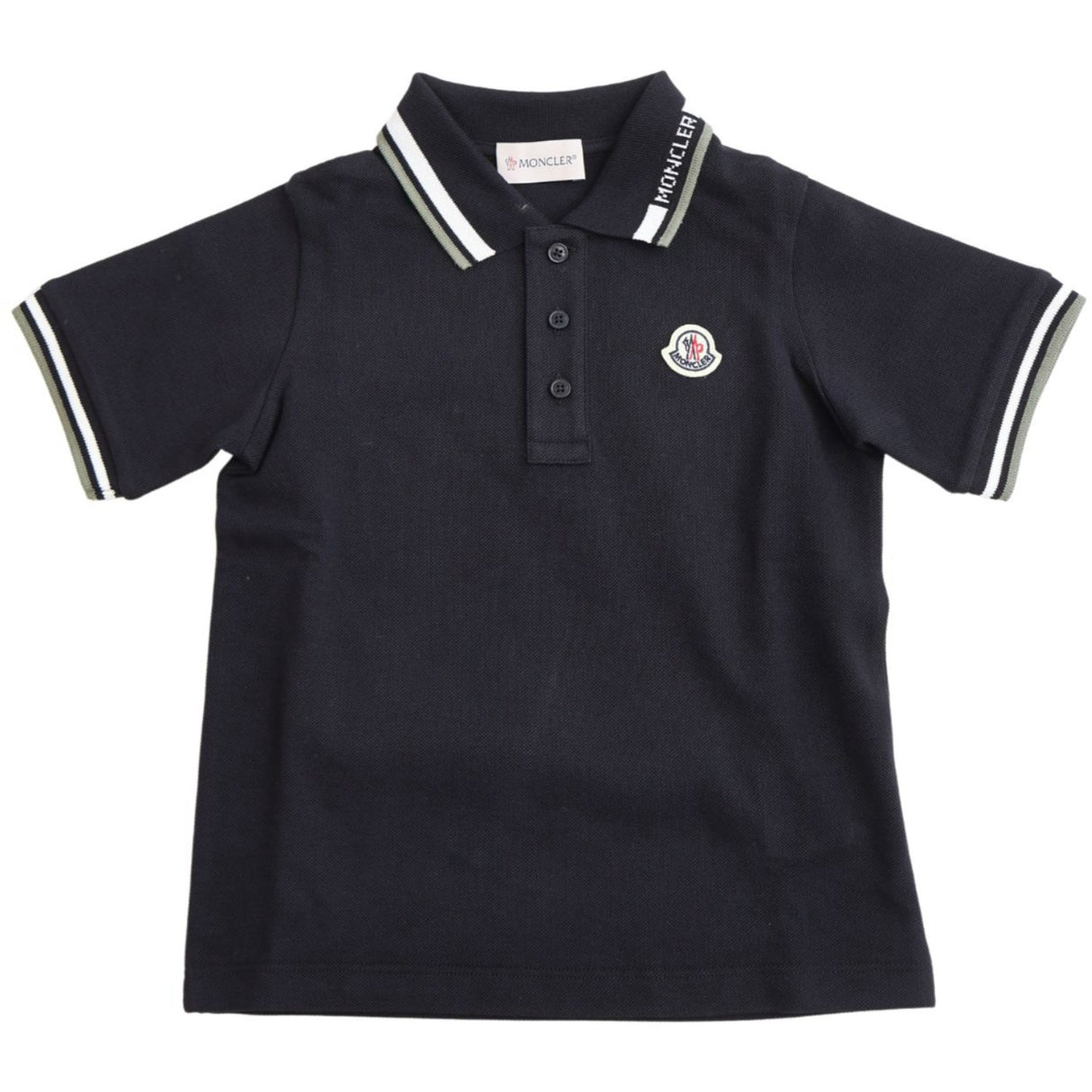 Moncler Black Ss Pikétröja T-Shirt