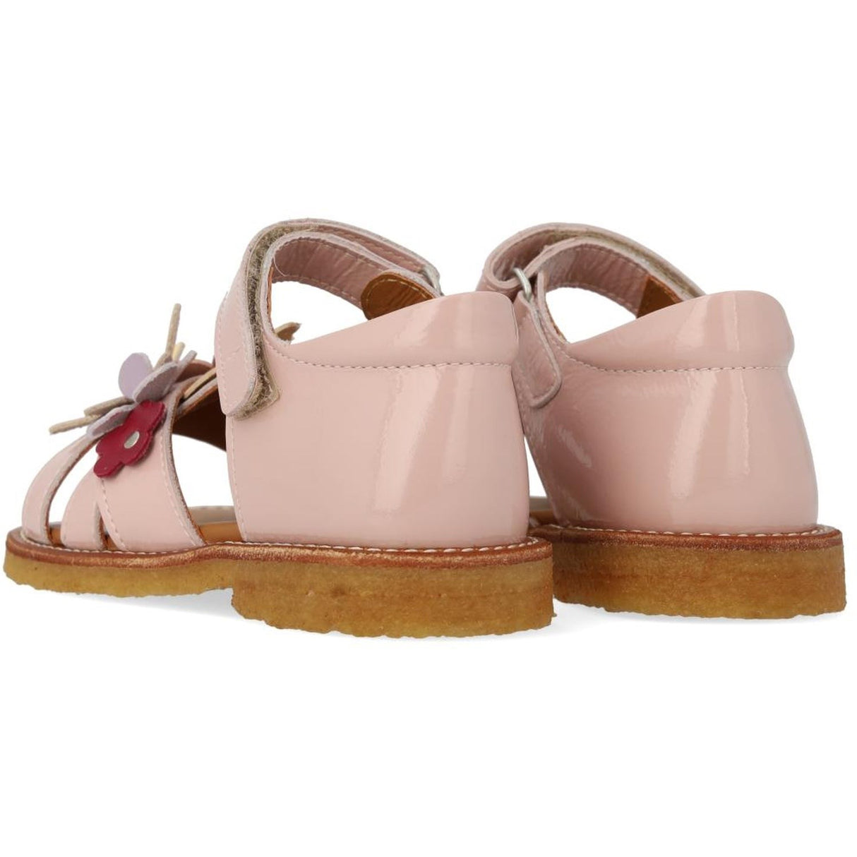 Angulus Rosebud Sandal med Flerfärgade Blommiga Applikationer