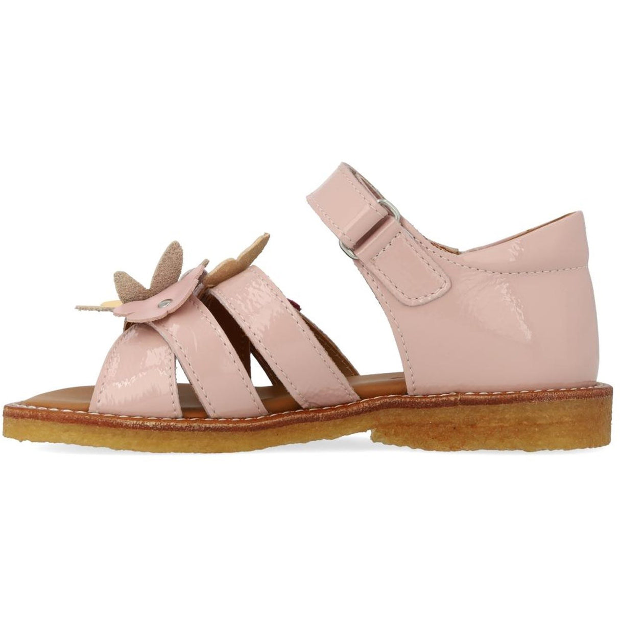 Angulus Rosebud Sandal med Flerfärgade Blommiga Applikationer