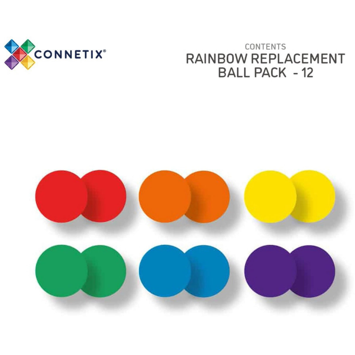 Connetix Rainbow Boll Pack 12 Styks