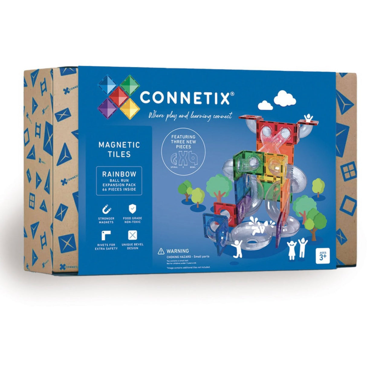 Connetix Rainbow Boll Run Expansion Pack 66 Styks
