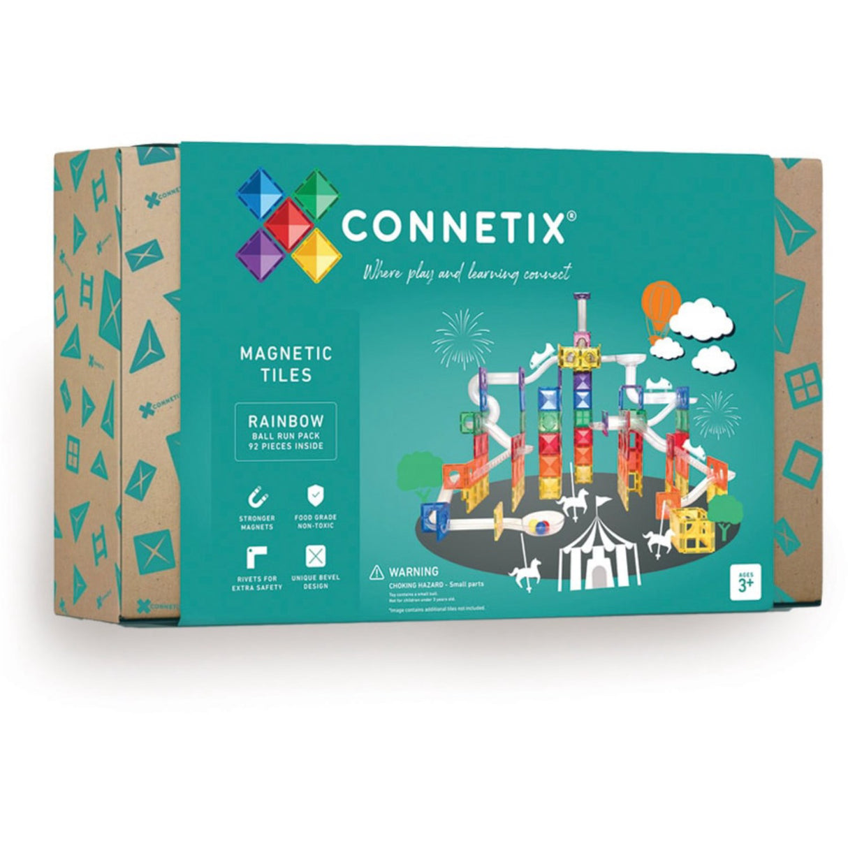 Connetix Rainbow Boll Run Pack 92 Styks