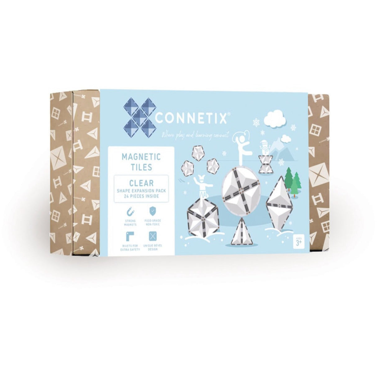 Connetix Clear Shape Expansion Pack 24 Styks