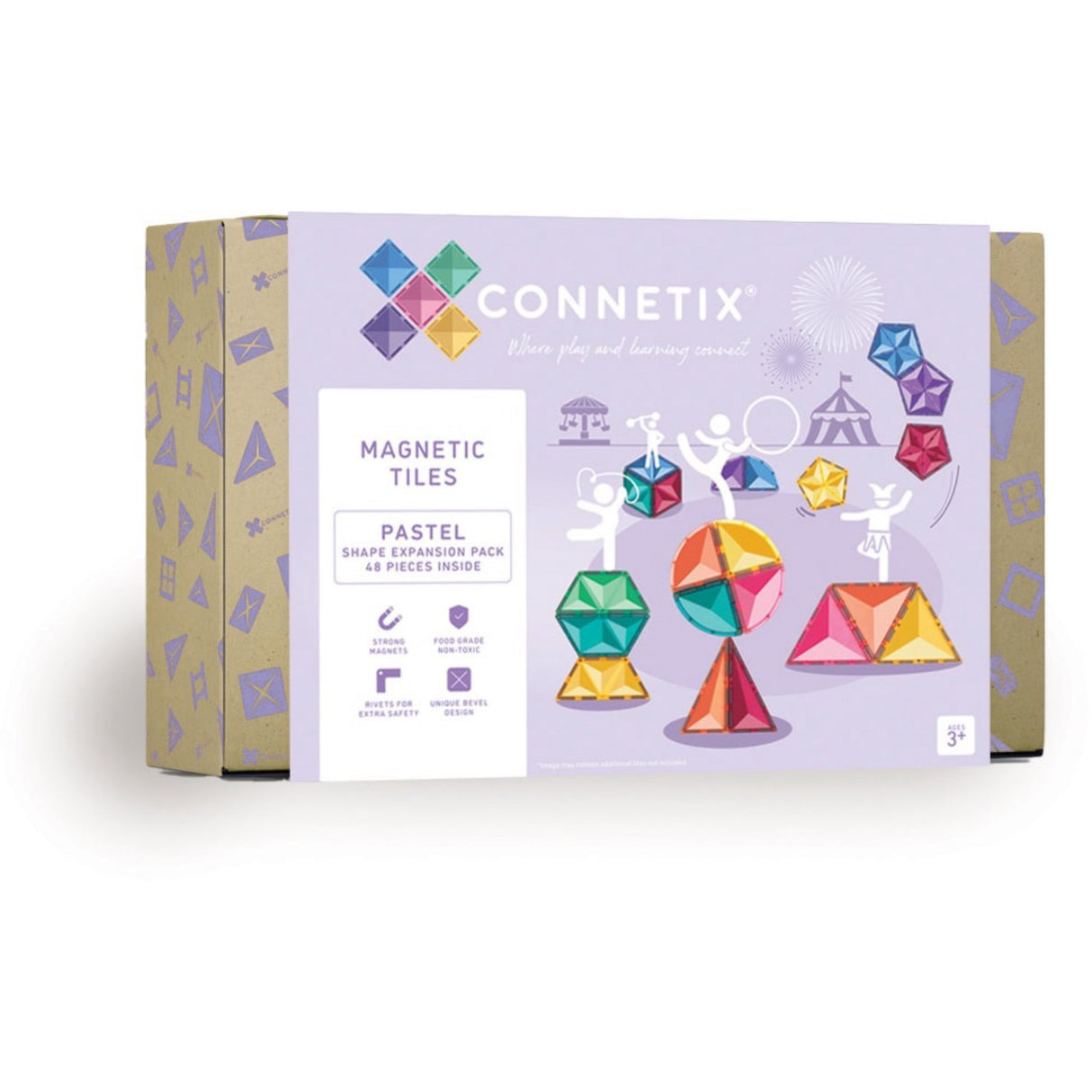 Connetix Pastel Shape Expansion Pack 48 Styks