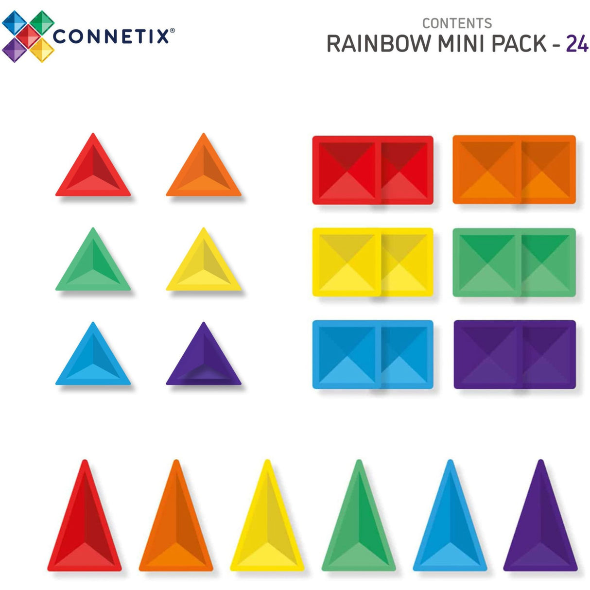Connetix Rainbow Mini Pack 24 Styks
