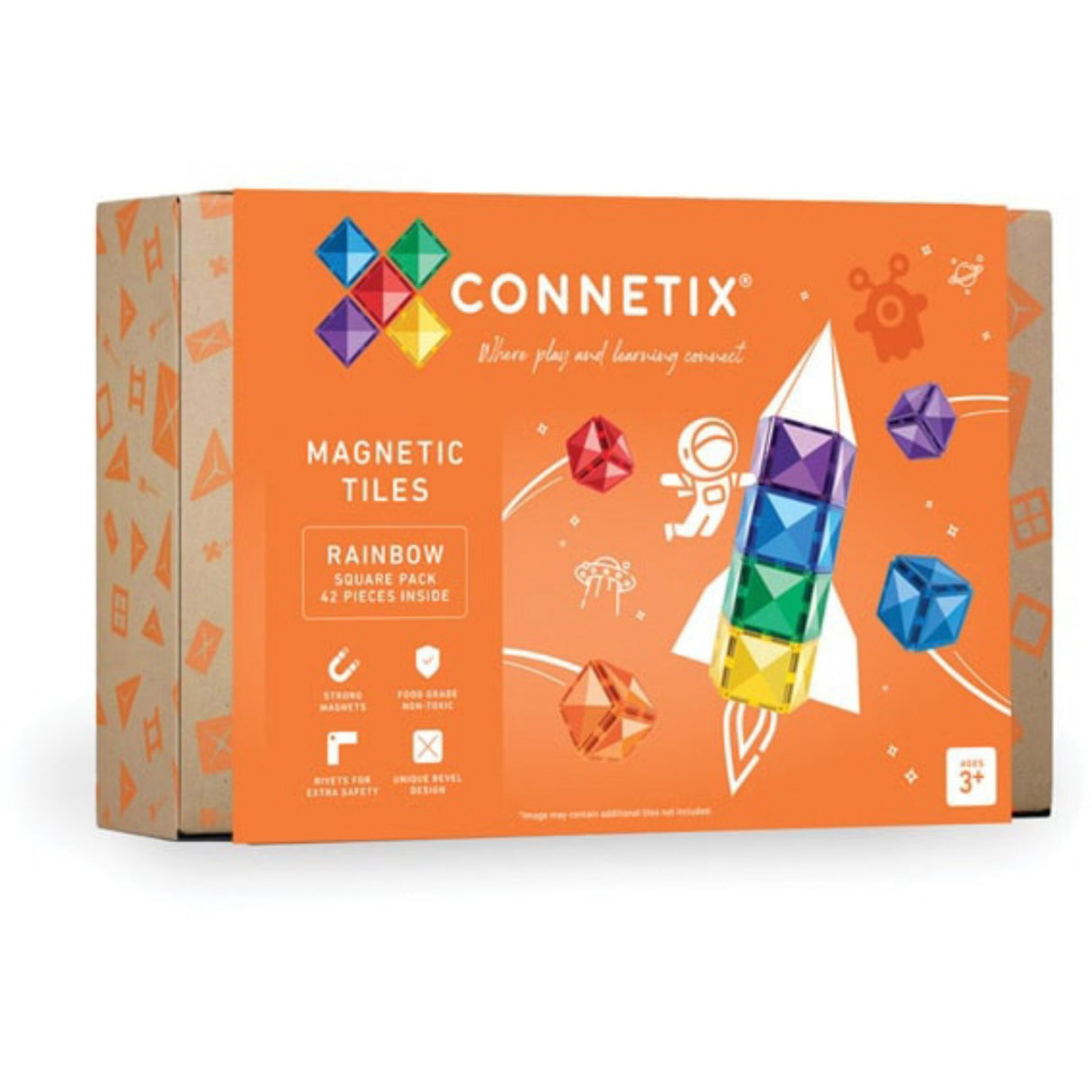 Connetix Rainbow Square Pack 42 Styks