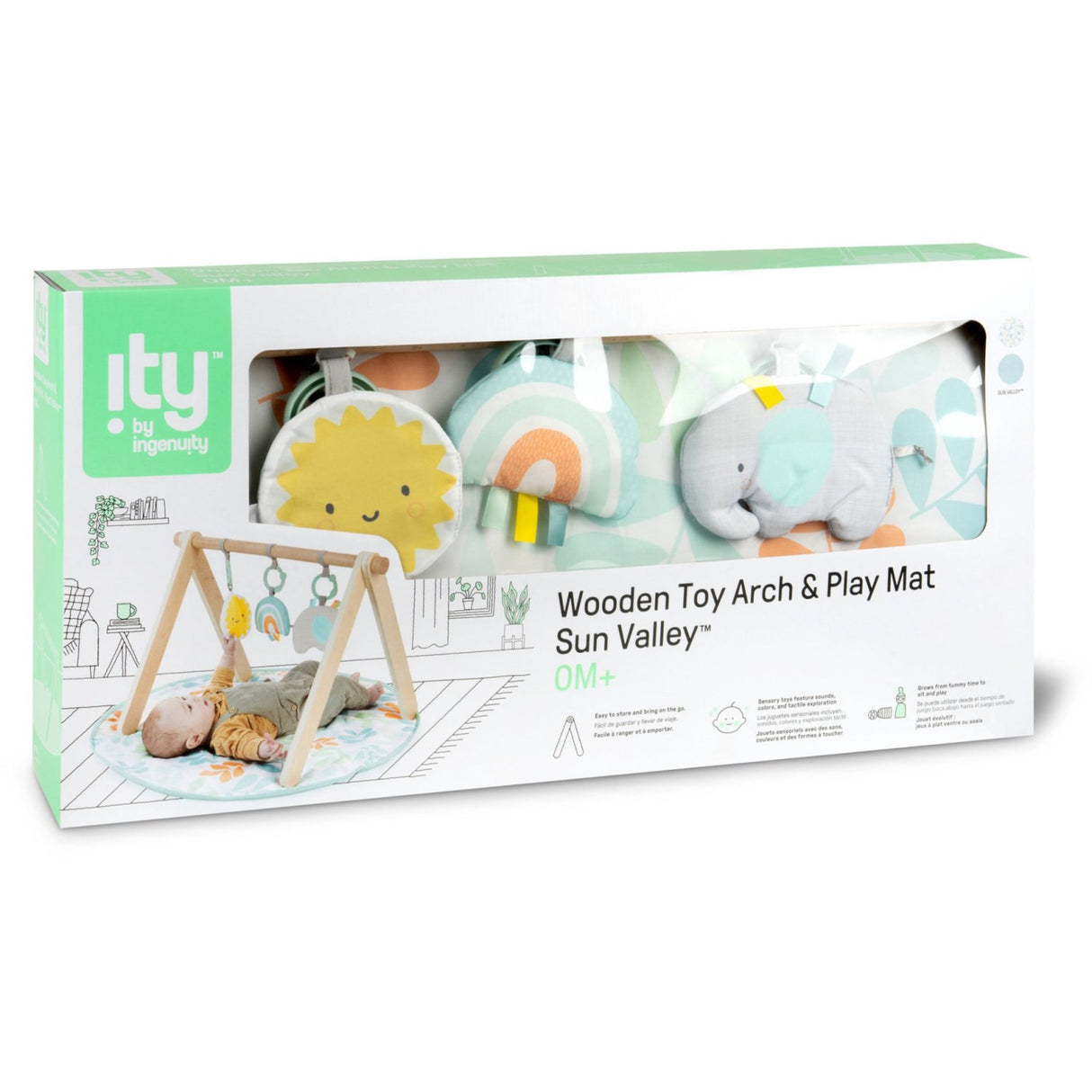 Ingenuity Sun Valley™ Wooden Leksak Arch & Play Mat
